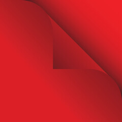Obraz premium Red paper corner curl with shadow effect page