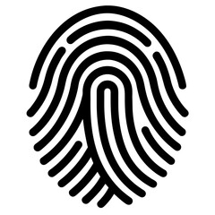 Fingerprint illustration isolated on a simple background viewed from directly above showcasing identity security