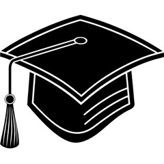 Graduation Cap Icon Illustration Symbolizing Academic Achievement and Educational Milestones