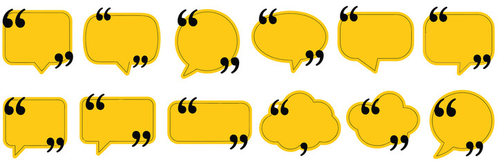 Quote speech bubble box set featuring dialogue balloons © WelcomeJune