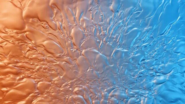 Liquid Metallic Gradient Flow in Muskmelon and Ice Blue Hues.
