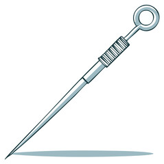 Naklejka premium Hand-drawn Acupuncture needle drawing. Traditional Chinese medicine equipment. Isolated on white.