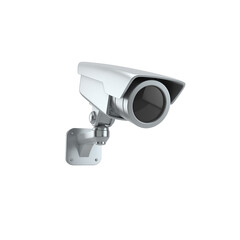 Smart security camera on white background. cctv security camera
