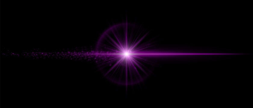 Soft optical flare with bright glowing beam and smooth transparency. Perfect for photo overlays, video highlights, and light-based visual design.