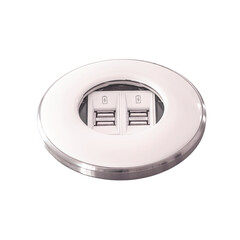 USB docking station on white background 