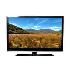 Television. lcd tv on a white background