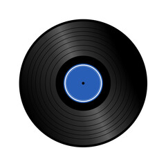 Vinyl record player disc. Audio recorder disc. Recording disc.