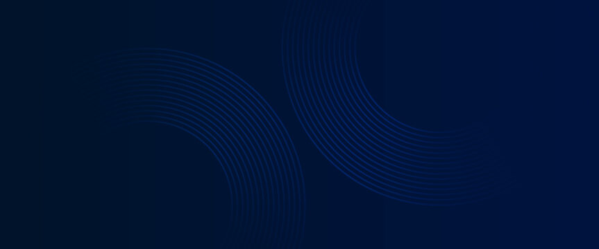 A sleek, deep blue background featuring subtle concentric circular lines. Perfect for professional corporate branding and modern technology headers.