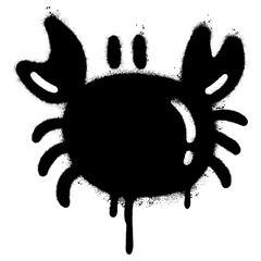 Crab Graffiti Street Art Spray Paint Illustration. © Doa Bunda