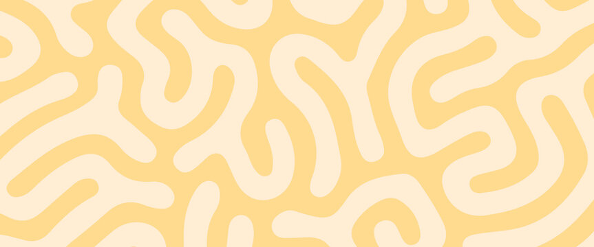 Aesthetic vector backdrop with flowing, rounded labyrinthine lines in a warm neutral palette. Perfect for wellness branding and contemporary textile patterns.