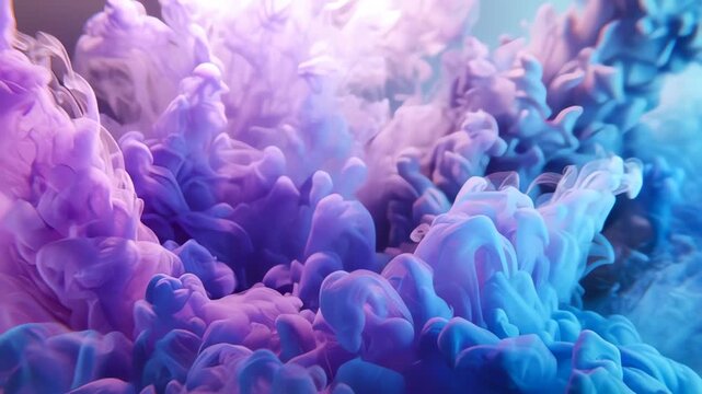 Vibrant Purple and Blue Smoke Clouds.