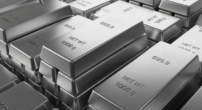 Stack of Fine Nickel Ingots, 1000g Each, Valuable Investment