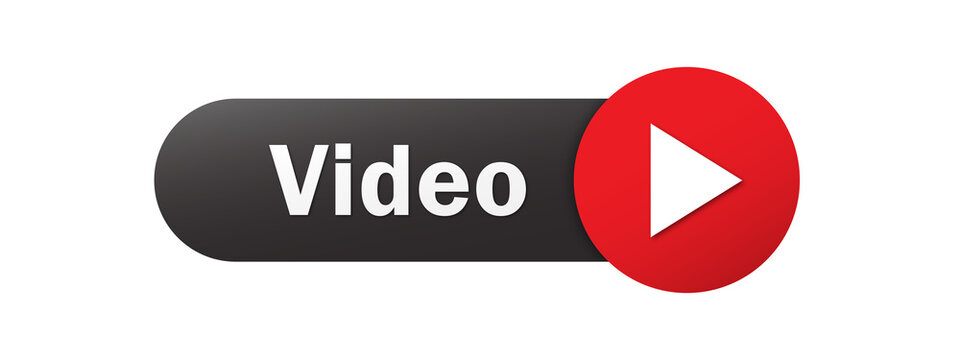 VIDEO black and red web button on transparent background