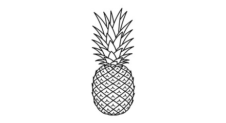 Lined Pineapple Illustration