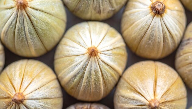 Green tomatillos placed close together on a light surface ready for cooking or for a salsa preparation in a kitchen setting