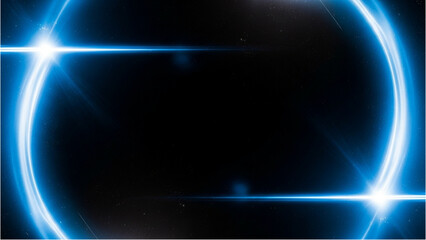 Blue neon light effect overlay on dark background, abstract technology illustration