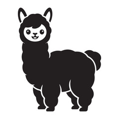 Obraz premium Llama Mascot Silhouette Illustration