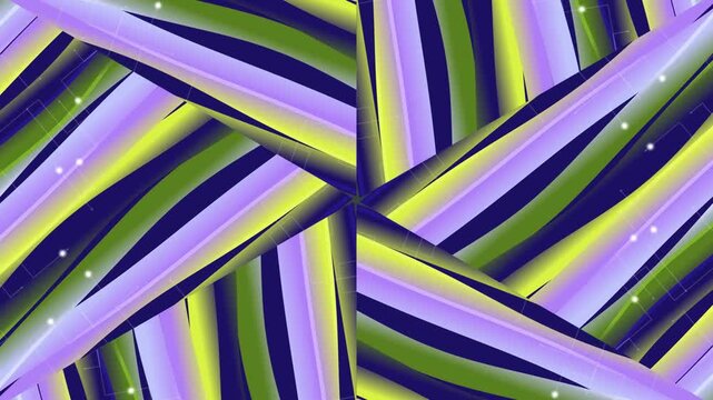 Dynamic motion graphics with vibrant colors and geometric patterns in a futuristic design