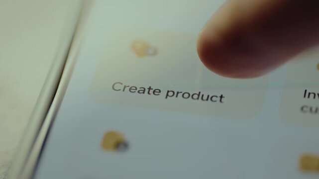 Seller taps the option Create product on the ecommerce platform