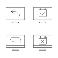 Pack of filled navigation and server icons