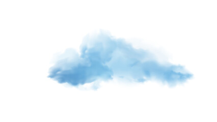 Realistic blue cloud,smoke, fog isolated