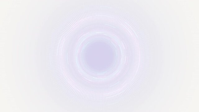 Expanding Purple and Pink Concentric Circles on White Background