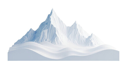 Abstract Snowy Mountain Landscape