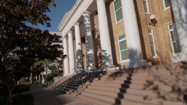 Manatee County Courthouse in downtown Bradenton, Florida, old southern facade