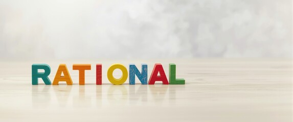 Fototapeta premium Building blocks forming the word RATIONAL