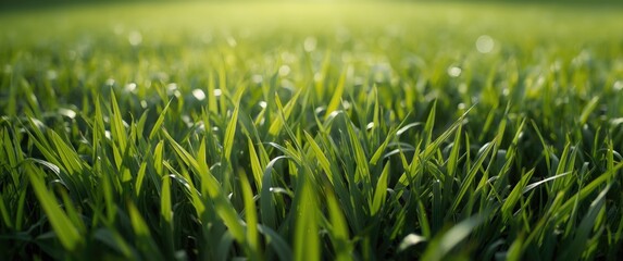 Obraz premium Background with green grass texture, Lawn area, Backyard scenery, Grass pattern