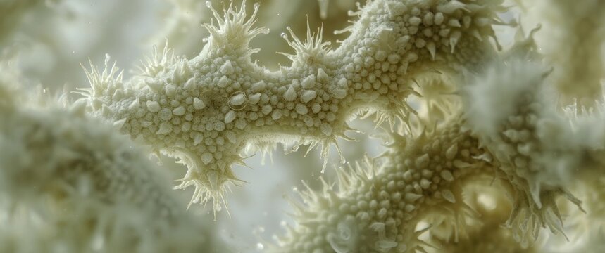 Micrasterias apiculata, a spicule-rich species of genus Micrasterias under 400x magnification