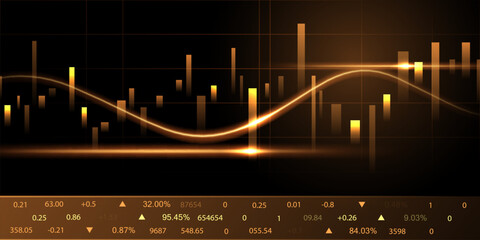 business vector illustration design Stock market charts or Forex trading charts for business and finance ideas.