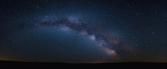 Naklejka premium Milky Way star field captured in a wide-angle photo
