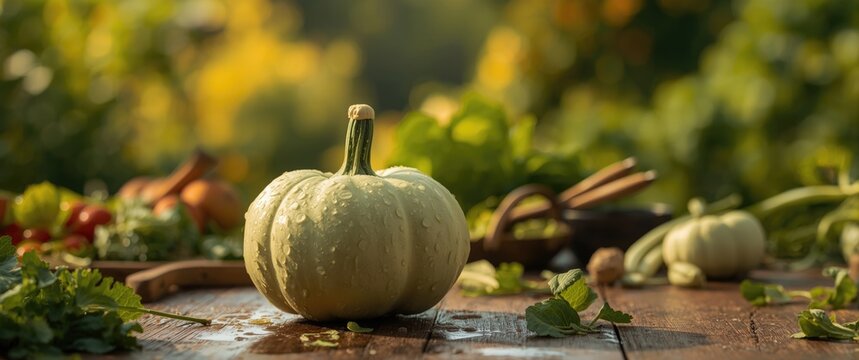 Green Patty Pan Squash for summer farm fresh meals and diet