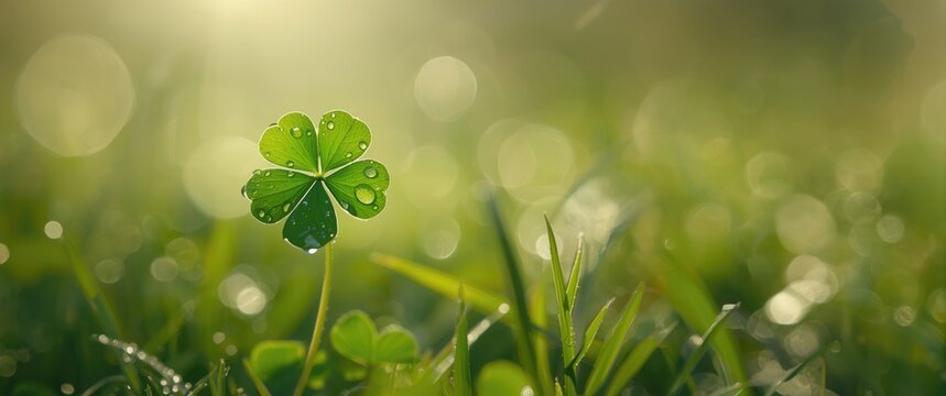 Macro shot of clover leaves