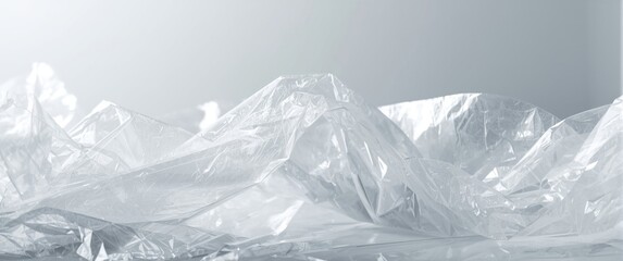 Obraz premium White plastic film wrap texture as background