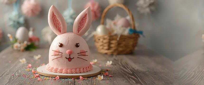 Easter cake in the form of a bunny