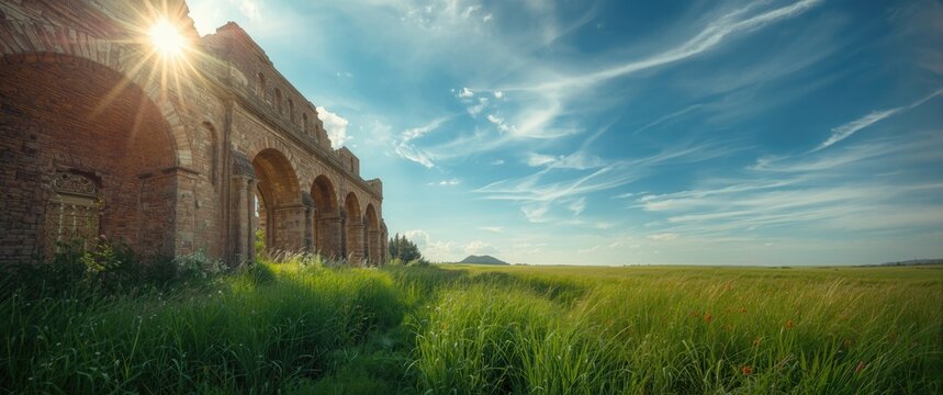 Historic St Raphael's Catholic Church Ruins in Williamstown, Ontario Featuring Sky, Summer Vibes, and Architectural Details
