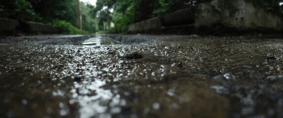 One of the blocked drains