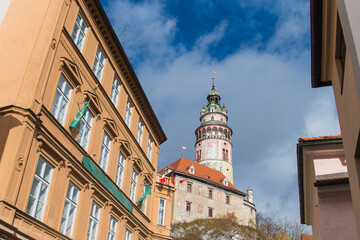 Obraz premium View of Picturesque Cesky Krumlov Historic Center, Czechia