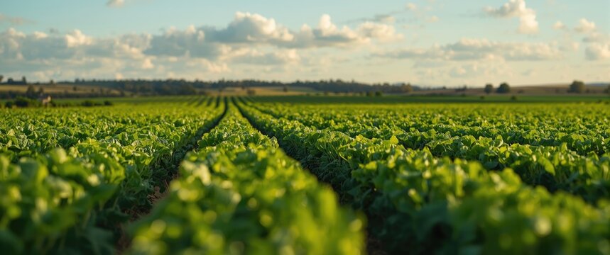 immense lettuce field of green in the agricultural plain, background, food, summer, backgrounds, green, farming, industry, growth, vegetable