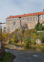 Fototapeta premium View of Picturesque Cesky Krumlov Historic Center, Czechia