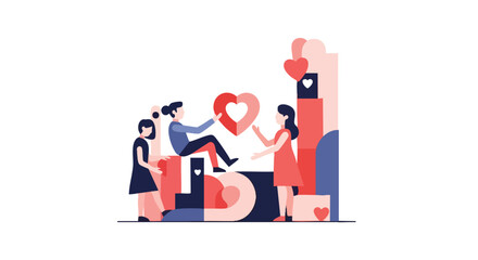 Valentine's Day Modern Romance and Self-Care A Contemporary Illustration of Love, Connection, and Personal Well-being in the Digital Age