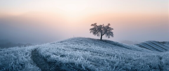 Naklejka premium Jeju Island: Rime and The Trail Experience