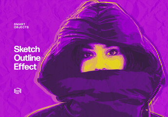 Sketch Outline Effect Mockup