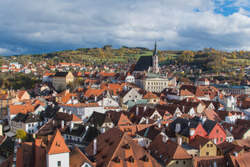 Obraz premium View of Picturesque Cesky Krumlov Historic Center, Czechia