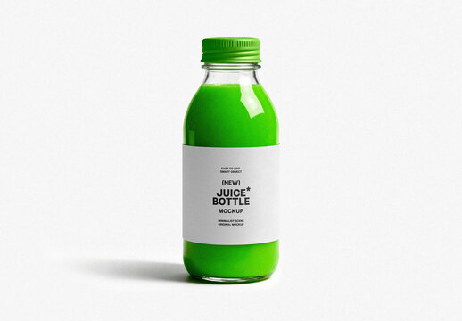Isolated Juice Bottle Mockup