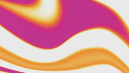 Abstract Vibrant Pink and Orange Wavy Gradient Background with Soft Grainy Texture on White