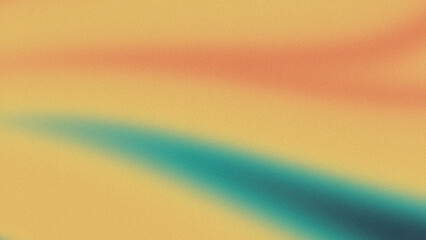 Minimalist Warm Orange and Cool Blue Horizontal Gradient Background with Heavy Grainy Texture