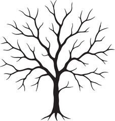 Obraz premium Dendrite silhouette vector